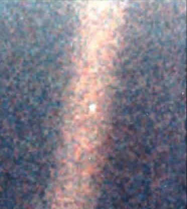 A close up view of The Pale Blue Dot